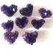 Natural Crystal Rough 1pcs Natural Heart-Shaped Amethyst Cluster Quartz Crystal Specimen Full of Texture - Buy Online on GoSupps.com