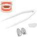 Syrisora Plated Teeth Plating Teeth Brace Fashionable Metal Teeth Decoration Jewelry for Halloween Party (Silver) - Buy Online on GoSupps.com