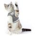 Supet cat tableware dishes for cats puppy tableware soft cats vest with leash for kitten dogs chihuahua (m gray) m (breast size: 33-38 cm) gray