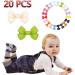 20 Pcs Baby Girls Hair Clips - Mini Bows Grosgrain Ribbon Hair Pins for Toddlers - Buy Online on GoSupps.com