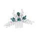 DOITOOL Bridal Comb Side Hair Combs Clips Wedding Hair Decoration Crystal Hair Comb Gold Hair Accessories Crystals Decor Hair Insert Comb Green Bride The Side Rhinestones Hair up
