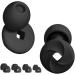 Black Ear Plugs for Noise Reduction | Super Soft Reusable Silicone Hearing Protection - 8 Ear Tips (XS/S/M/L) | 25-33dB Noise Cancelling for Sleep & Noise Sensitivity - Buy Online on GoSupps.com