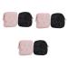 Healeved 6 STK Storage bags for women's bandages Female pads upholstery pockets for the period tampon money exchanges period kit Miss Bed linen made of cotton portable lip balm black rosax3st 11x11x3cmx3pcs