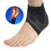 Ankle Stabilizer Brace for Men & Women - Breathable Adjustable Compression Support Wrap for Ankle Pain Relief Injury Recovery - Black/Grey - Buy Online on GoSupps.com