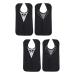 4 Pcs Elderly Bibs Adult Bib Reusable Bib Eating Bibs Dinner Bibs for Adults Bibs for Men Portable Adult Eating Cloth Senior Adult Pinny Clothes Protector Polyester/168
