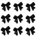 50pcs Bow Resin Nail Art Decorations 3D Bowknot Nail Charm Orament Manicure Design Jewelry DIY Accessories Black