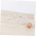 Mikikit 2pcs Refrigerator Egg Holder Egg Tray for Refrigerator Ornament Container Metal Iron Egg Stackable Whitex2pcs 12*8CMx2pcs - Buy Online on GoSupps.com
