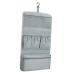 CANIGHT Multifunctional Storage Bag Hair Curler Storage Bag Hair Curler Organizer Bag Hairdryer Grey Leather