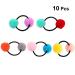 Lurrose 10-Piece Pom Pom Hair Tie Set | Fluffy Elastic Hair Bands for Women & Girls | Stylish Fur Ball Ponytail Holders | International Shipping Available - Buy Online on GoSupps.com