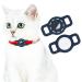 AirTag Silicone Case for Dog Collar Adjustable Portable AirTag GPS Finder Case for Cat Dog Collar 2 Pack (Dark Blue)