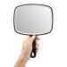 OMIRO Hand Mirror Black Handheld Plain Mirror with Handle Square M M (Pack of 1)