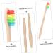 FRCOLOR 10 Pcs Wooden Handle Toothbrush Set - Eco-Friendly Travel Brushes for Adults Colorful & Convenient for Bad Breath Cleaning - Buy Online on GoSupps.com
