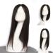Women's 5"x5" Clip in Hairpiece for Thinning Hair Thick Human Hair 18" Off Black 18" Color: Black