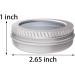 2 Ounce Aluminum Tin Jar 60ml - 20 Pcs Refillable Clear Top Screw Lid Round Container for Cosmetic Lip Balm Cream - Buy Online on GoSupps.com