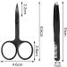 Stainless Steel Eyebrow Scissors with Comb Tweezer - Curved Small Trimmer for Facial Grooming - Mother's Day Gift - Buy Online on GoSupps.com