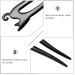 Lurrose Wooden Cat Hair Stick U Shaped for Women - Hair Styling Tool for Japanese Chinese Hanfu Chignon, Black French Hair Pin - Buy Online on GoSupps.com