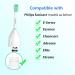 Hesubam Replacement Toothbrush Heads for Philips Sonicare E-Series - 6 Pack Refills (HX7022, HX7023) - Compatible with Essence, CleanCare, Advance, Elite, Xtreme - Screw-On Electric Toothbrush Heads - Buy Online on GoSupps.com