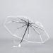 GYY One-Button Open/Close Folding Transparent Umbrella | Rain/Windproof Tri-fold Automatic Umbrella - Lightweight & Portable (White) - Buy Online on GoSupps.com