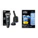 Braun Electric Shaver for Men Series 7 7171cc Wet & Dry Shave Turbo & Gentle Shaving Modes & Clean and Renew Refill 3 Count Electric Shaver + Refill 3 Count