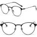 Photochromic Anti Blue Light Readers for Women | Progressive Multifocal Round Frame 3.5x Black Glasses - Buy Online on GoSupps.com