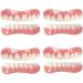 WGTCzy cosmetic veneer Temporary denture teeth natural shadows Immediate teeth at the top and below veneers Snap on comfort facilities for bad teeth men and women (4 couples)