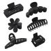 6 Pcs Large Hair Claw Clips for Thin and Thick Hair Non-slip Matte Hair Clips Styling Accessories for Women Girls (Black)