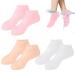 Silicone Moisturizing Socks Women Foot Spa Pedicure Silicone Socks Foot Mask Exfoliating Beach Protective Gel Socks Anti Slip Aloe Socks for Dry Cracked Feet Calluses Foot Care (Mixed)