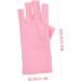DRESSOOS 1 Pair Nail Gloves Manicure Gloves Anti UV Half Finger Gloves Protective Gloves Nail Art Salon Gloves UV Protection Gloves for Manicure Gel Fingerless Nail Supplies Pink Spandex - Buy Online on GoSupps.com