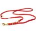COPCOPET-fat leather line for dogs-3-way adjustable dog leash made of soft leather with carabiners & fittings made of brass-braided leash 100% handmade in Germany (2.40 m x 18mm | red) 2.40 m x 18 mm red