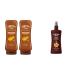 Hawaiian Tropic Island Tanning Lotion Sunscreen SPF 4 Twin Pack and Tanning Oil Spray Sunscreen SPF 6