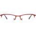 KoKoBin Metal Half Frame Reading Glasses with Blue Light Filter for Men & Women - Red 2.5 Diopters Spring Hinge - Buy Online on GoSupps.com