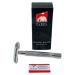 G.B.S Long Handle Classic Double Edge Safety Razor - Butterfly Open Razor 10 Stainless Steel Double Edge Blade Refills - Close Clean Shaving Razor for Men