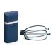 Cokobin foldable reading glasses made of stainless steel mini anti-blue visual help with glasses case for women and men small portable reader (blue 1.5 diopters) blue 1.5 diopters