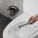 Metal Rust-Resistant Toilet Bowl Brush Modern and Compact Toilet Cleaner Brush Long Handle and Strong Bristles for Bathroom Cleaning - Buy Online on GoSupps.com