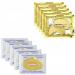 Crystal Collagen 24k Gold Under Eye & Lip Gel Pads Face Mask Anti Aging Wrinkle Gel Under Eye and Lip Patches Vegan Cruelty-Free Self Care (10 Pairs of Eye Masks)