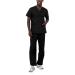 Adar Universal Unisex Scrubs - Unisex Drawstring Scrub Set Medium Black