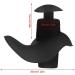 Silicone Earplugs 1 Pair Waterproof Anti-Noise Earplugs Soft Earplug for Swimming Sleeping Studying (Black) - Buy Online on GoSupps.com