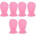DOITOOL 3 Pairs Home Dry Day Care Oil Calluses Rough Heal Hand Preservation Pink Re Women Glove Exfoliating Essential Gel Skin Mittens for Peel Essectial Men