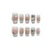 10Pcs Cat Eye Handmade Press On Nails with Gradient Design False Nails Full Cover Ballerina Wearable Artificial Nail Tips (Color : 7 Size : S)