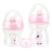 Chicco NaturalFeeling Gift Set - 2 Baby Bottles & Pacifier (0m+) - Pink - Premium Essentials for Newborns - Buy Online on GoSupps.com