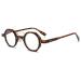 Vevesmundo round retro reading glasses men women plastic Small leopard pattern reading aid visual aid glasses+1.0 +1.5 +2.0 +2.5 +3.5 +4.0 1 piece of shield stick 3.5 x