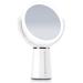 Fancii LED Lighted Magnifying Makeup Mirror with Double-Sided 1x/ 10x Magnification, Rechargeable and Adjustable Brightness, Large Tabletop Vanity Mirror (Nova)