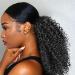 ColorfulPanda Afro Kinky Curly Ponytail - 16 Inches Black | Synthetic Hair Extension for Black Women with Clip-in Hairpiece - Buy Online on GoSupps.com