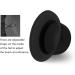 Women's Vintage Black Felt Bucket Hat with Adjustable Bowknot - Suede Wool Bowler Style - Buy Online on GoSupps.com