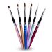 Mikinona Nail Art Liner Brush Fashion Design Paintbrushes Set Dotting Painting Pen Light Pen Brush Paint Pen Red Multifunction Nail Stripping Brush Stripers Nail Art Liner Pen Pull Pen medium Red