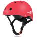 Kids Bike Helmet for Ages 2-14, Adjustable Safety Toddler Multi-Sport Helmet, Skateboard Scooter Cycling Roller Skating Balance Bike Helmets for Youth Boys Girls Medium (for Ages 8-14) Red