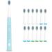 Pursonic Whitening USB Rechargeable Sonic Toothbrush - 12 Brush Heads 38 000 Strokes/Min 3 Modes 2 Min Timer - Mint Green - Buy Online on GoSupps.com