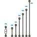 Seafrogs 5/12.7cm Double Ball Arm Aluminum Alloy 1 Extension Arm - 2PCS - Buy Online on GoSupps.com