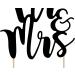 Cake Topper Mr & Mrs 25.5 cm x 1 Piece Cake Decoration Cake Topper Cake Topper Wedding Black - Buy Online on GoSupps.com