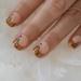 24pcs Leopard Print Short Square French Tip Artificial Nails - Trendy Nail Art for Stylish Looks - Buy Online on GoSupps.com